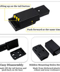 2 Pack Push To Open Magnetic Door Latch Kit Heavy Duty Hidden Touch Latch and Catch for Cabinets Drawers Wardrobes Doors Black Finish