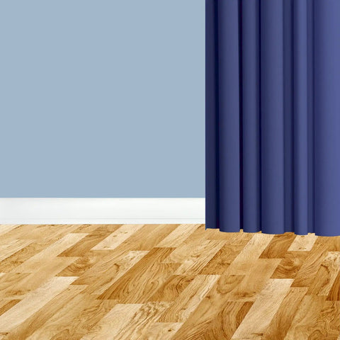 Room with blue wall, hardwood floor, and Super Easy Install Flexible Vinyl Baseboard Trim Molding Five Inches Wide And Forty Feet Long Cove Base
