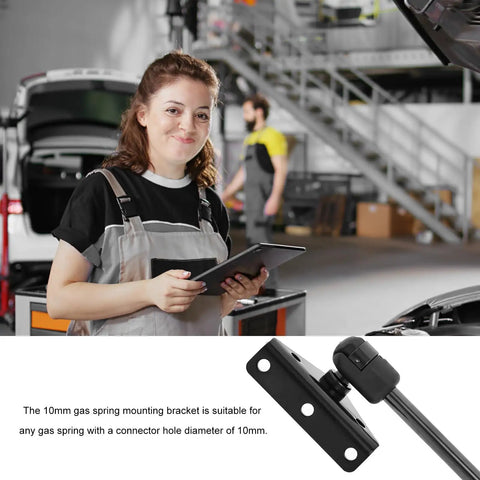 10mm Ball Stud Mounting Bracket For Gas Spring Shock Brackets With 2 L Type And 2 Flat Type Fittings Plus 16 Screws Steel Ball Stud Mount for gas strut on car hatch