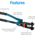 Beefy Hydraulic Wire Crimping Tool Kit With 13 Dies 16 Ton Battery Terminal Crimper showcasing non-slip grip and durable construction.