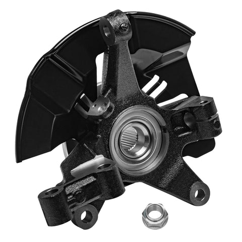 Beefed-Up AWD Front Steering Knuckles With Hubs And Rear Wheel Hub Bearings Kit For 2007 2015 Mazda CX 9 shown in close-up view