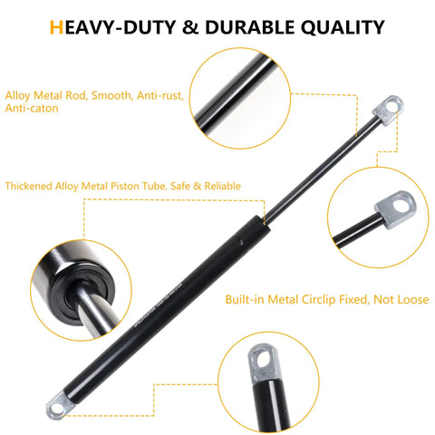 Dump Box Lift Shock For Polaris Ranger RGR 570 900 1000 with heavy-duty piston tube and steel ends, close-up of metal rod and ends