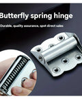 Concealed Cabinet Door Hinge Set, 2 Pack Stainless Steel With Automatic Flush Closing, Adjustable For Easy Install, close-up view