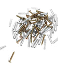 Forty Piece Steel Drywall Anchors And Screws Kit With Rustproof Metal Expansion Bolts For Drywall And Concrete Walls scattered view