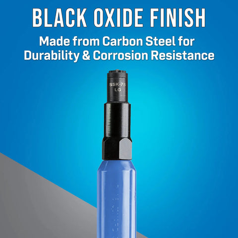 SSK-950 Can Wrench Kit with P Key and Star Keys featuring black oxide finish on carbon steel for durability.