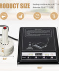 Heavy Duty Handheld Induction Sealer For Bottle Caps 20 To 100 Mm, 800W To 1200W with product dimensions shown on base unit