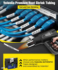 Heavy Duty White Heat Shrink Tube Labels For Cable Wiring 12mm Self Sealing Wire Markers with snug fit on cables.