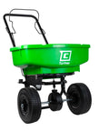 80 Pound Lawn And Garden Broadcast Spreader With Weatherproof Poly Hopper Walk Behind Push Spreader For Fertilizer And Seeds 10 Inch Tires