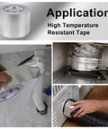 Heavy Duty Aluminum Foil Tape For HVAC Sealing And Patching High Temperature Silver Duct Tape For Air Ducts Insulation And Metal Repair 6 Inch By 55 Yards in use for duct sealing applications.
