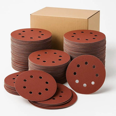 Stacked 5 Inch 8 Hole Fine Grit Sanding Discs Pack 100 With 400 800 1000 1500 2000 Grits 20 Pieces Each For Orbital Sander