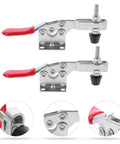 Two Pack Beefy Downward Pressing Toggle Clamps Quick Clamp Set for Horizontal Workholding Metal Hand Tool