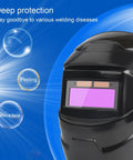 Solar Powered Auto Darkening Welding Helmet With 180 Degree Adjustable Shield LCD Lens Clear View Grinding Hood