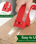 24 Pack Of Clear Packing Tape With 4 Dispensers Heavy Duty Moving And Shipping Tape Refills sealing box with red dispenser