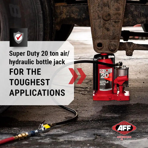 Straight Up Heavy Duty Rig Ready Workhorse 20 Ton Air Assist Hydraulic Bottle Jack With Standard Profile For Fast Fleet And Agricultural Lifting Tasks Built Different To Handle The Heaviest Loads Like A Pro