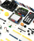 Advanced Arduino Starter Kit With 30 Projects And 190 Plus Components For Adults And Makers Includes Servo Motor IR Remote LED Matrix And IoT Ready Uno R3 Electronics Kit, showcasing components including a breadboard, IR remote, and wires.