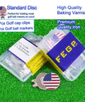 Set of Six Piece Golf Ball Markers With Magnetic Hat Clips Value Set For Men And Women Golfers Includes Clear Case Storage