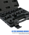 Pro Grade GM Transmission Bushing Driver Kit 13 Piece Master Set For 700R4 4L60 4L60E 4L65E in open case with knurled handle