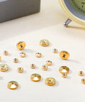 Brass Clock Hand Nut Set 24 Piece Assortment For Grandfather, Wall, And Mantel Clocks Fits 5mm, 6mm, And 10mm ODs