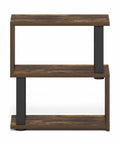 Front view of the Turn N Tube Desk Organizer 3 Tier Desk Shelf In Amber Pine For Small Spaces And Home Office Space Saving Open Frame Design