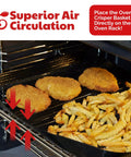 Nonstick Oven Air Fryer Basket For Even Bakes No Flip Required And Crispy Results For Pizza Fries Chips And More With Less Oil Easy Cleanup Dishwasher Safe with chicken and fries