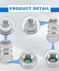 Metal fittings from R12 To R134A AC Conversion Kit With High And Low Side Fitting Adapters for retrofitting car air conditioning