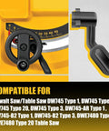 Top Shelf Replacement Table Saw Bevel Handle For Dewalt Dw745 DWE7480 showing black tilt knob for precise angle adjustment.