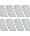Clear Nylon Leveling Shims No More Wobble On Toilets Tables Beds And More Ribbed Non Slip Wedges For Quick Easy Stabilizing Of Home Or Restaurant Furniture 8 Pack One And One Eighth Inch By Two Inch arranged in a grid