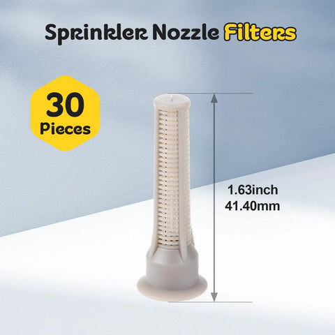 30 Pack Sprinkler Head Filters For Pop Up Sprinklers Fine Mesh Screens Replacement Nozzles Easy Install Display
