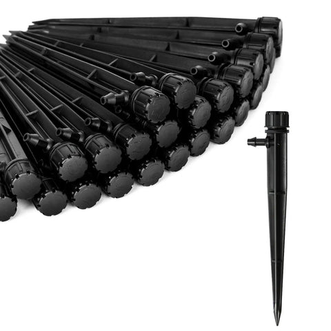 60 Piece 360 Degree Drip Irrigation Emitters For 1 Quarter Inch Tubing Durable Plastic Drippers Wide Water Passages