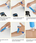 Go To Outdoor Bite And Sting Suction Kit showing steps for venom extraction with pump and suction cups