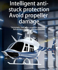 C138 Bell206 RC Helicopter 4CH 2.4GHz with anti-stuck protection display, showing the helicopter in a simulated flight environment