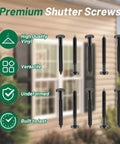 Heavy Duty 80 Pack 3 Inch Vinyl Shutter Fasteners For Home Exterior Repair Uv Shielded And Waterproof Window Pin Hardware That Locks Shutters Tight Against The Elements And Keeps Your Front Porch Looking Sharp Year Round, displayed with different views.