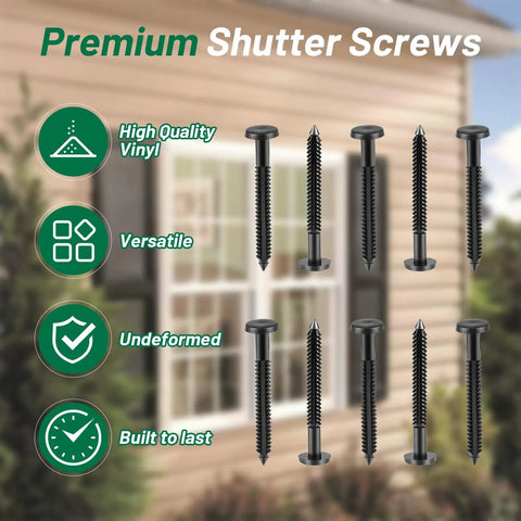 Heavy Duty 80 Pack 3 Inch Vinyl Shutter Fasteners For Home Exterior Repair Uv Shielded And Waterproof Window Pin Hardware That Locks Shutters Tight Against The Elements And Keeps Your Front Porch Looking Sharp Year Round, displayed with different views.
