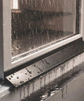 Heavy Duty Self Adhesive Rubber Rain Drip Guard For Doors And Windows 9 Feet waterproof edge diverter installed under rain.
