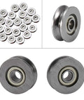 V Groove Bearings Pack Of 20 V623ZZ Guide Pulleys 3x12x4mm Miniature Carbon Steel Bearings for Rail Track Linear Motion System