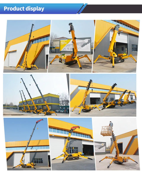 Built Different Heavy Duty Hydraulic Crawler Crane With Smooth Operator Folding Mechanism And Kick Butt 3 Ton Or 5 Ton Electric Lifter in various positions.