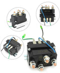 Heavy Duty 12V Wireless Winch Kit With 250A Solenoid Relay Contactor, black steel, multiple angles