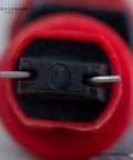 Close-up of Three Pack Circuit Breaker Lockout Device for Three Eighth Inch Toggle Holes Standard Miniature Lockout Kit