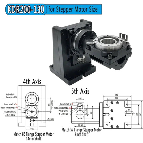 Premium Hollow Rotary Platform Indexing Table For CNC Routers Provides Rock Solid Angular Positioning with stepper motor specifications.
