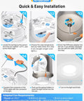 Installation guide for 12 Pack 5 To 6 Inch LED Can Lights Retrofit Recessed Downlight Kit, Dimmable With 2700K To 5000K Selectable Color Temps