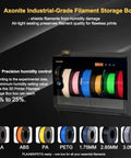 Keep Filaments Fresh With A 6 Spool Airtight Dry Box Humidity Control, Transparent Glass Door And Aluminum Alloy for 3D printing.