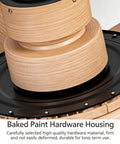 YPDJVLTI Ceiling Fans Lights 42-52Inch LED Ceiling Lamp detail showing baked paint hardware housing and wood finish.