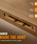 Beefy Heavy Duty Metal Biscuit Connector Set Zinc Die Cast Wood Fasteners hidden inside joint for cabinets furniture RTA