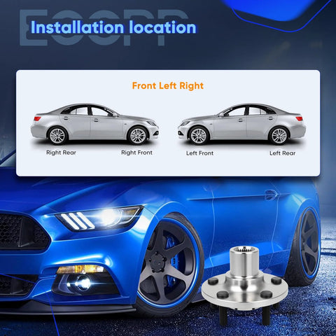 Two Pack Front Wheel Hub Bearing Assembly NT510110 For Ford Focus 2012 2018 And Ford C Max 2013 2018 Not For Ford Escape Front Left And Right Axles Replacement Fits OE Specs And Delivers Smooth Quiet Ride with installation diagram for car axles.