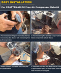 Steps for using Oil Free Air Compressor Rebuild Kit With Cylinder Sleeve And Compression Ring for Craftsman unit installation