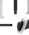 Heavy Duty 12 Inch 2 Jaw Gear Puller with Adjustable Clamping Depth, reversible jaw shown in detailed view