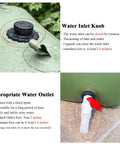 Close-up of Heavy Duty Large Capacity Water Tote For Outdoor Garden Farm And Emergency Cistern With Spout Valve and Faucet Hose Connection