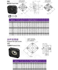 End Support For Ballscrew EK12 EF12 For Linear Rail SFU Systems, Rock Solid Bearing Unit For Precise CNC Motion, Smooth Glide And Reliable Alignment, EF12 EK12 C5 Compatible, FK and FF ball screw support block diagram