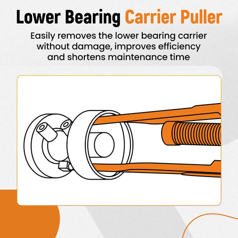 Lower Bearing Carrier Puller With Adjustable Arms For Yamaha Johnson Evinrude Mercury Honda Mercruiser Gearcases 115 HP And Up