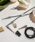 Six Pack Bolo Tie Tips Replacement For DIY Crafting, Zinc Alloy Rope End Caps, 5.5mm Diameter Carved Cord Ends For Leather Neckties, Vintage Western Style, Durable End Caps, 6 Count, assorted tips laid out